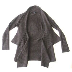 Acrobat Cardigan Sweater Women Ribbed Open Front Wool Cashmere Sz S (WB478)